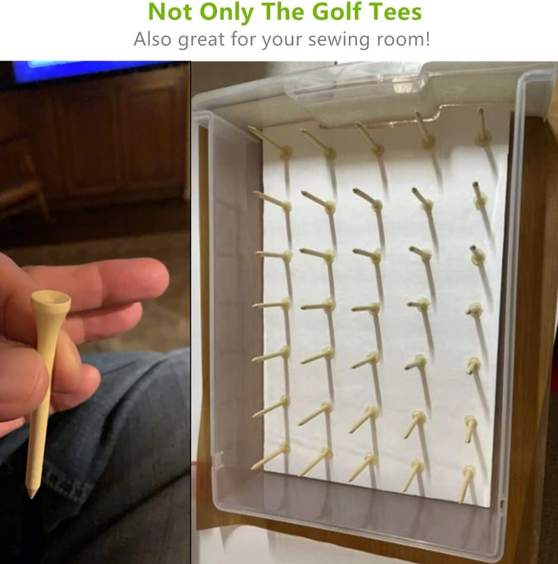 SHKIBY 250 or 18 Pcs Professional Bamboo Golf Tees 2-3/4 Inch or 3-1/4 Inch - Stronger Than Wooden Golf Tee Biodegradable & Less Friction - Image 4